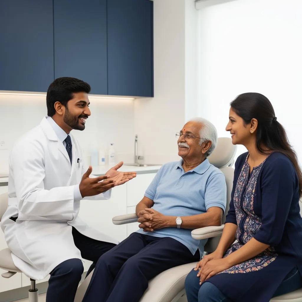 A teenager and family smiling after Invisalign clear aligner treatment